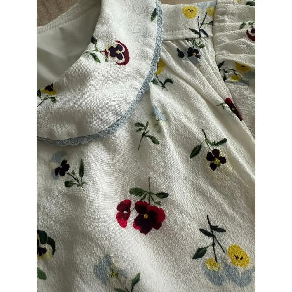 Gap x DOEN Girls Floral Button Up Shirt XL